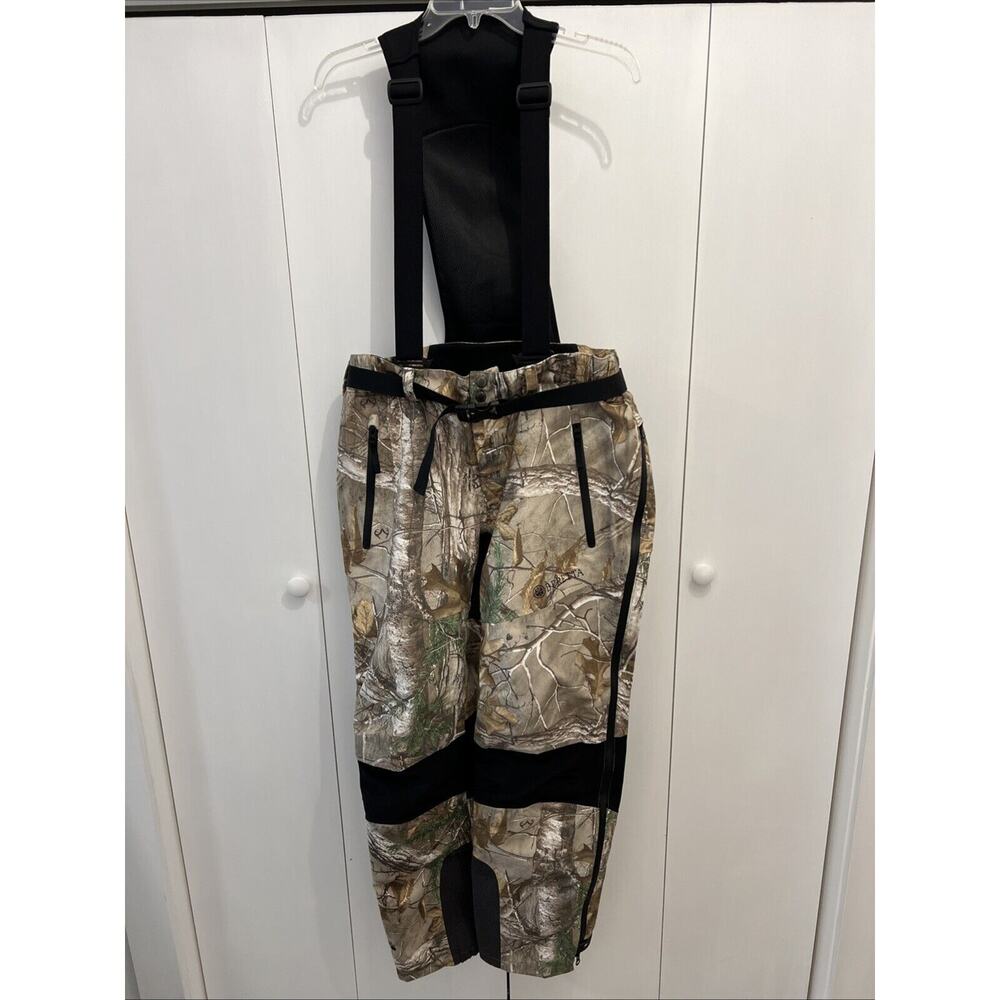 BERETTA Men's Suspender‎ Active Pants Camo Waterproof Hunting Bibs Sz M, GUC!